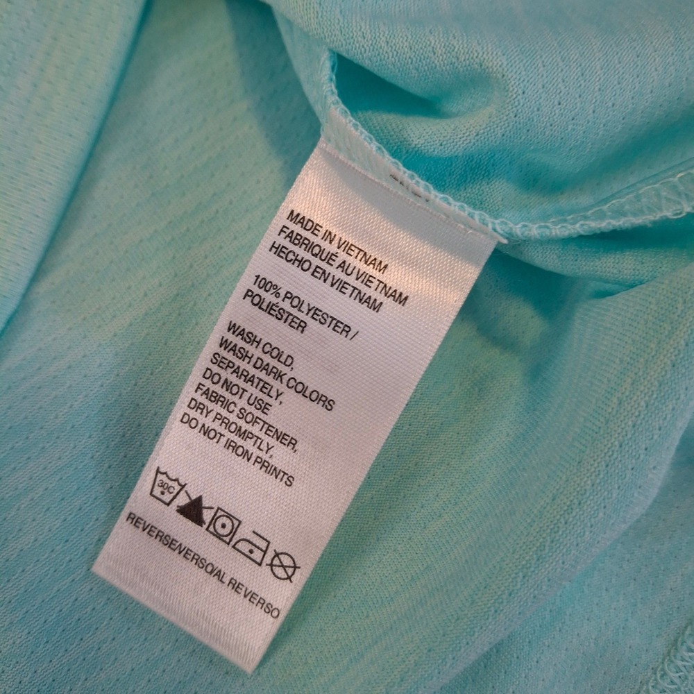 IZOD GOLF Womens XL Sleeveless Polo Shirt Aqua Blue Stretch Performance - Picture 5 of 6